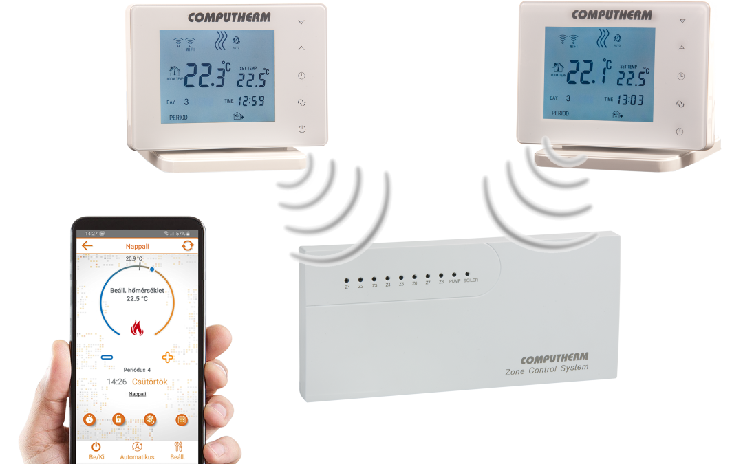 Новият многозонов Wi-Fi термостат COMPUTHERM E800RF